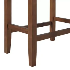Tan Faux Leather Madison Walnut Counter Stool