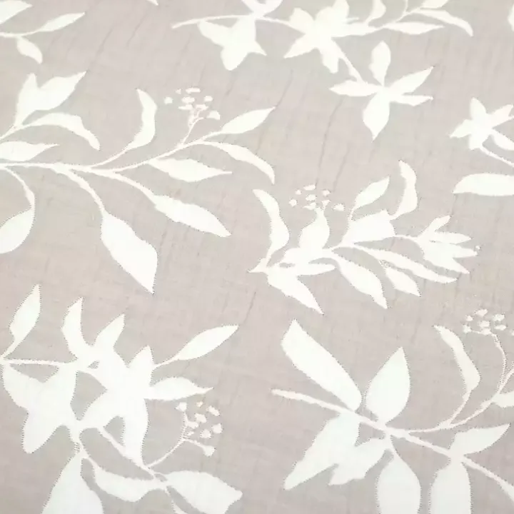 Tan Floral Reversible 3-pc. Full/Queen Quilt Set