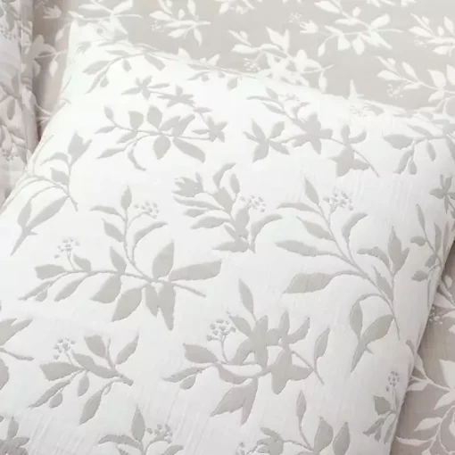 Tan Floral Reversible 3-pc. Full/Queen Quilt Set