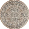 Tan Navaro Medallion Round Area Rug, 5 ft.