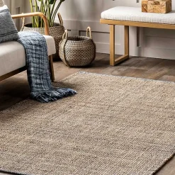 Tan Nona Emily Henderson x RugsUSA Area Rug, 3x5