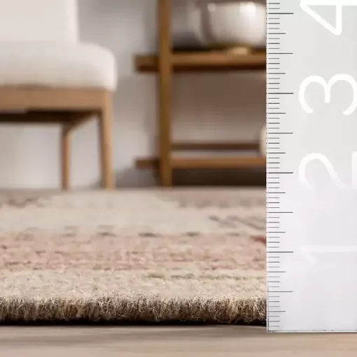 Tan Plaid Emily Henderson x RugsUSA Area Rug, 8x10