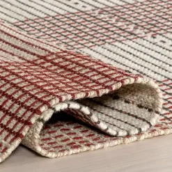 Tan Plaid Emily Henderson x RugsUSA Area Rug, 8x10