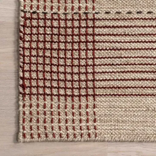Tan Plaid Emily Henderson x RugsUSA Area Rug, 8x10