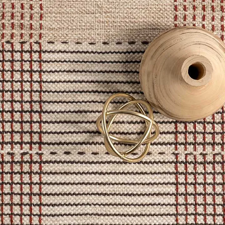 Tan Plaid Emily Henderson x RugsUSA Area Rug, 5x8