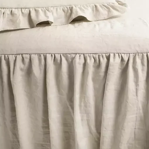 Tan Ruffle Skirt 3-pc. King Comforter Set