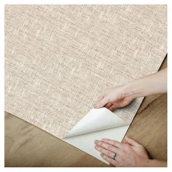Tan Textured Poplin Peel & Stick Wallpaper