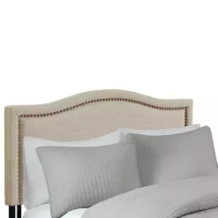 Tan Upholstered Augusta Queen Headboard