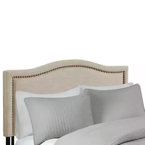 Tan Upholstered Augusta Queen Headboard