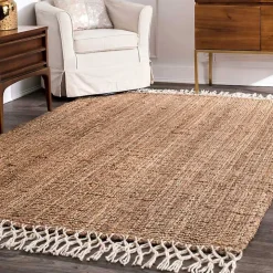 Tan Woven Reese Area Rug, 5x8