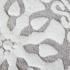 Taupe Cotton Tufted Medallion Bath Mat, 25 in.