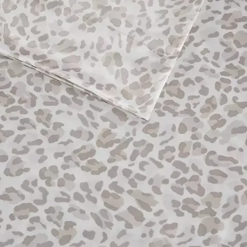 Taupe Leopard Satin Standard 2-pc. Pillow Case Set