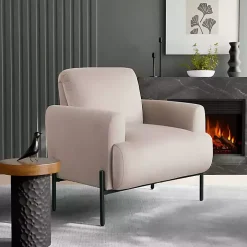 Taupe Velvet Upholstered Knox Accent Chair