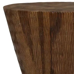 Teak Wood Hourglass Accent Table