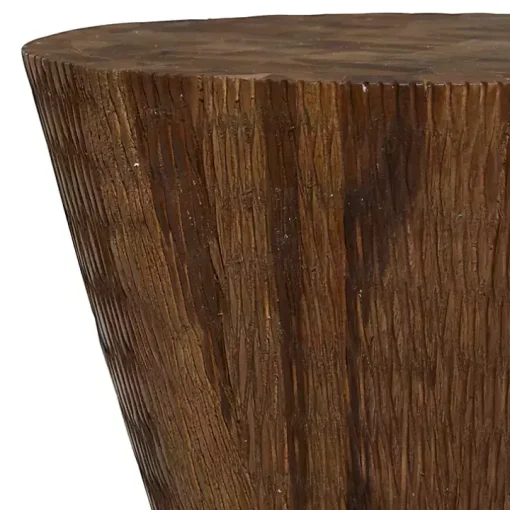 Teak Wood Hourglass Accent Table