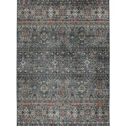 Teal and Ivory Grant Washable Area Rug, 5x7