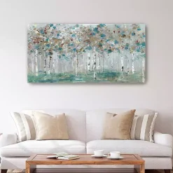 Teal Forest Canvas Art Print