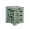 Teal Wood Parnell Storage Accent Table
