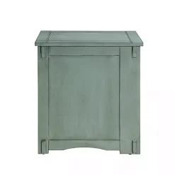 Teal Wood Parnell Storage Accent Table