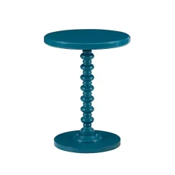 Teal Wood Spindle Side Table
