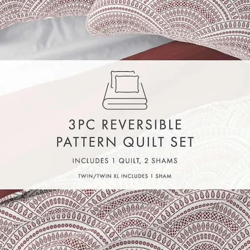 Terra Scalloped Reversible 2-pc. Twin Quilt Set