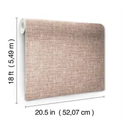 Terracotta Textured Poplin Peel & Stick Wallpaper