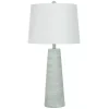 Textured Light Blue Tapered Table Lamp