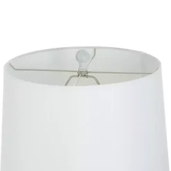 Textured Light Blue Tapered Table Lamp