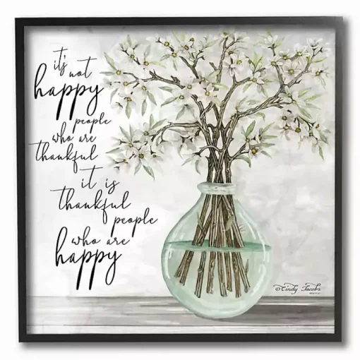Thankful People who are Happy Framed Art Print