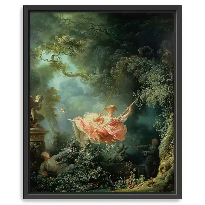 The Swing Framed Canvas Art Print