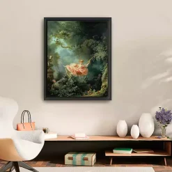 The Swing Framed Canvas Art Print