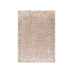 Toasted Brown Cheetah Print Area Rug, 5x7