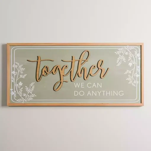 Together We Can Do Anything Wall Plaque