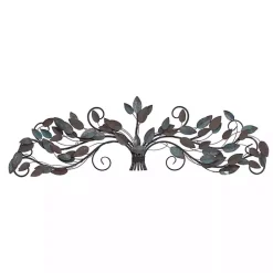 Turquoise Bronze Distressed Iron Vine Wall Plaque