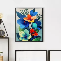 Ultra Violet Blooms II Framed Canvas Art Print