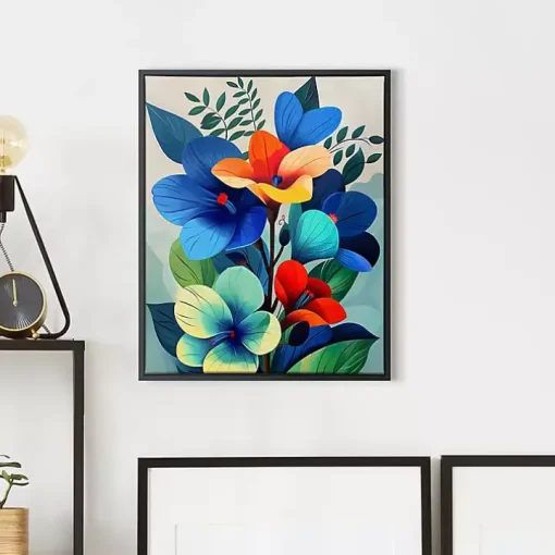 Ultra Violet Blooms II Framed Canvas Art Print