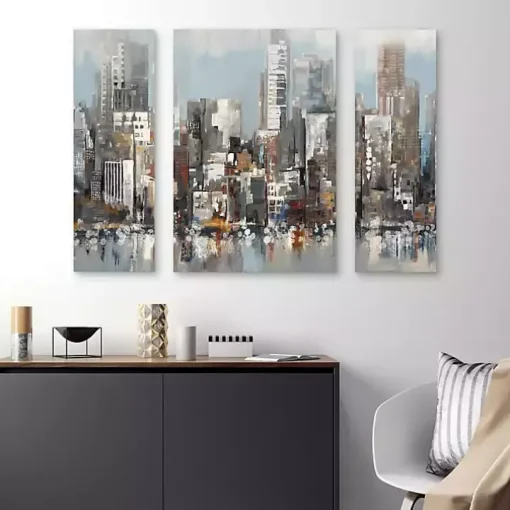 Urban Focus A, B, & C Canvas Art Prints, Set of 3
