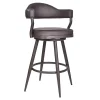 Vintage Brown Faux Leather Justin Bar Stool