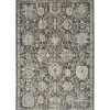 Vintage Charcoal Oushak Area Rug, 5x7