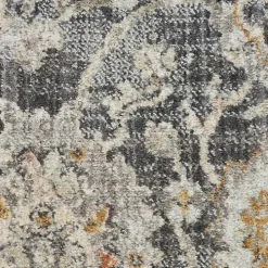 Vintage Charcoal Oushak Area Rug, 5x7