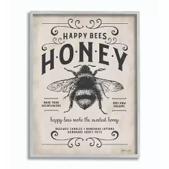 Vintage Honey Bee Framed Wall Plaque