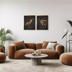 Vintage Hummingbird III 2-pc. Framed Art Print Set