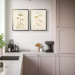 Vintage Mushrooms I Framed Art Prints, Set of 2