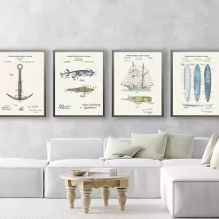 Vintage Sailing Ship Patent Framed Art Print