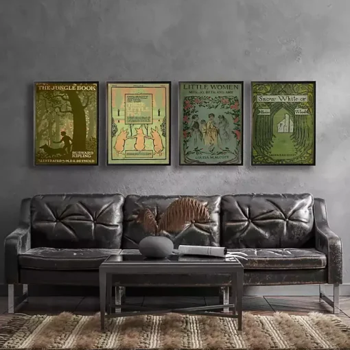 Vintage Three Little Pigs Cover Framed Wall Art