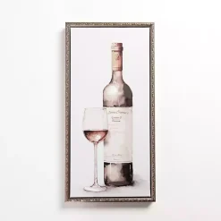 Vintage Wine Glass Framed Canvas Art Print
