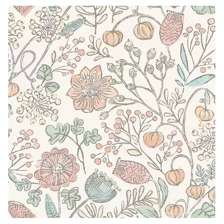 Vintage Woodland Floral Peel & Stick Wallpaper