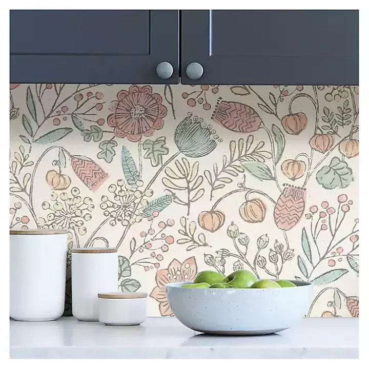 Vintage Woodland Floral Peel & Stick Wallpaper