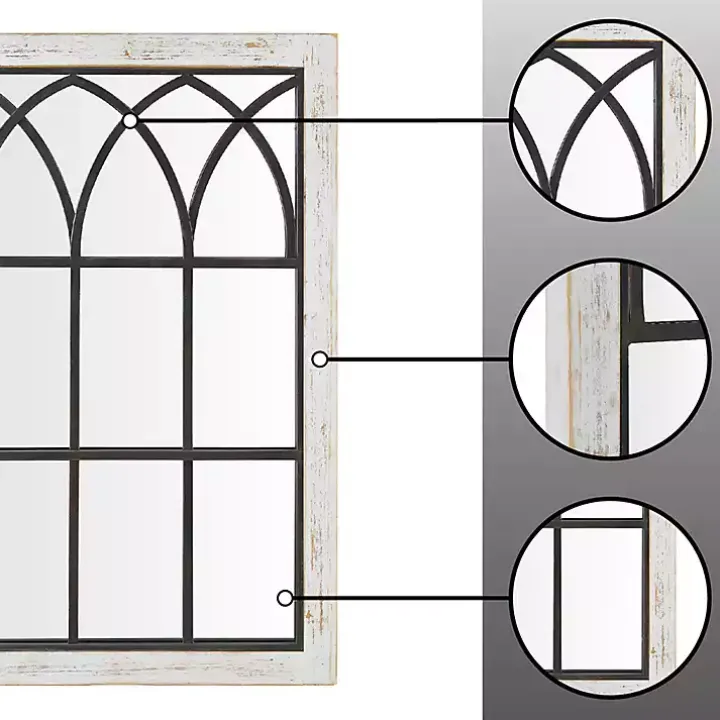 Vista Arched Windowpane Mirror