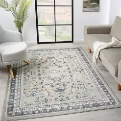 Vista Blue Beige Accent Rug, 2x3